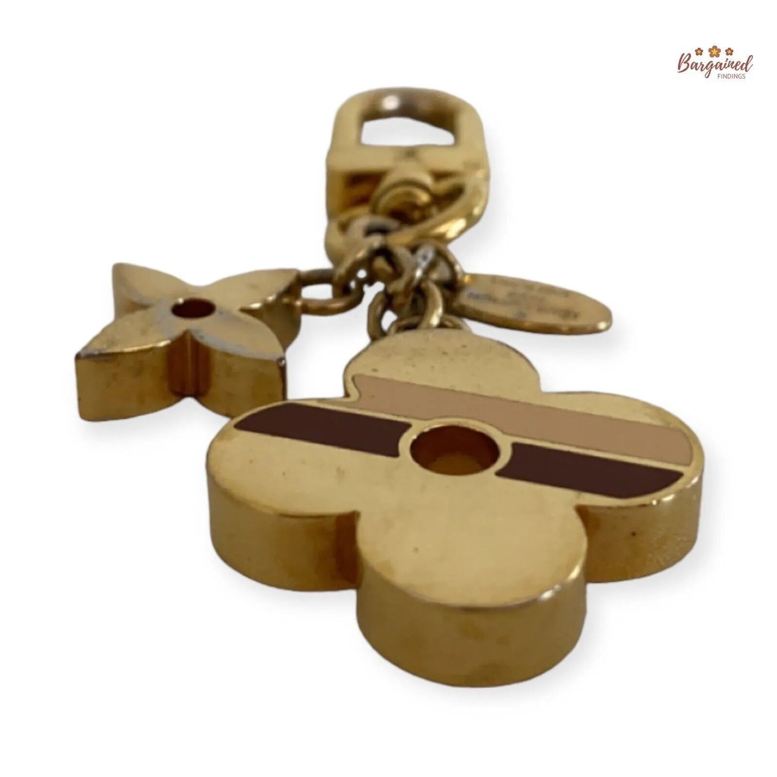 Louis Vuitton LOUIS VUITTON Stripes Monogram Flowers Keyring Bag Charm Size ONE SIZE - 2 Thumbnail