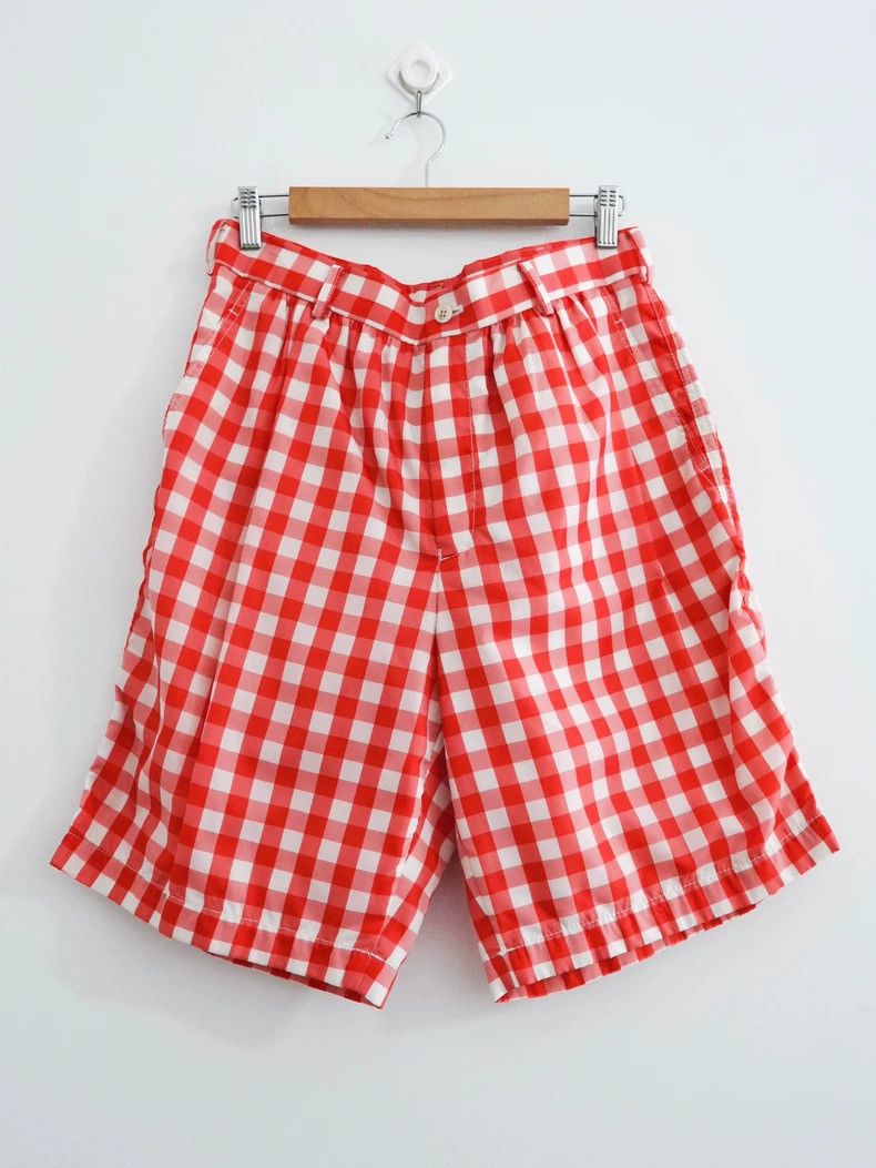 Comme des Garcons Comme Des Garcons Red checkered shorts Size 25" / US 0 / IT 36 - 1 Thumbnail
