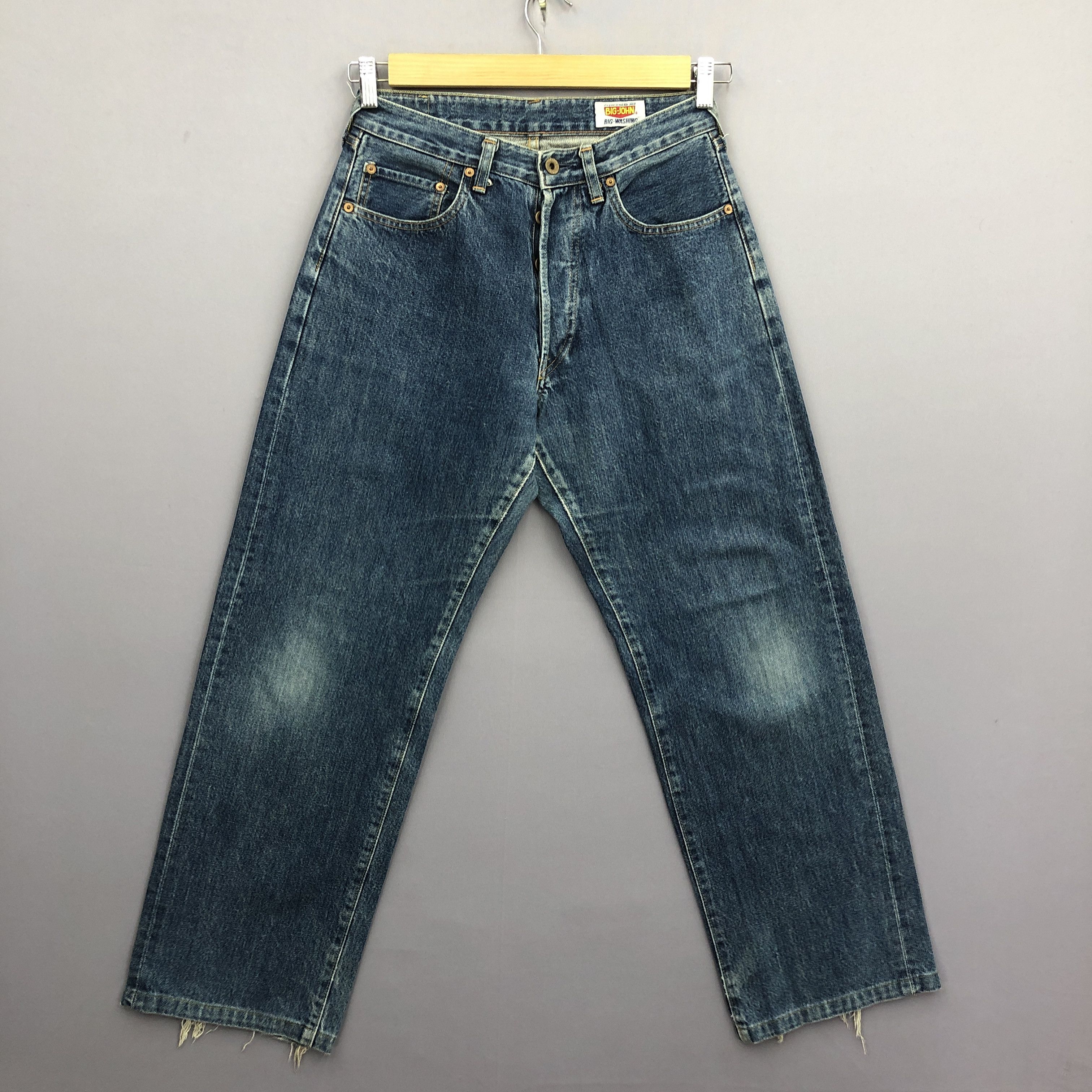 Big John 90s Big John Selvedge Redline Faded Light Wash Jeans Denim Size 28" / US 6 / IT 42 - 1 Thumbnail