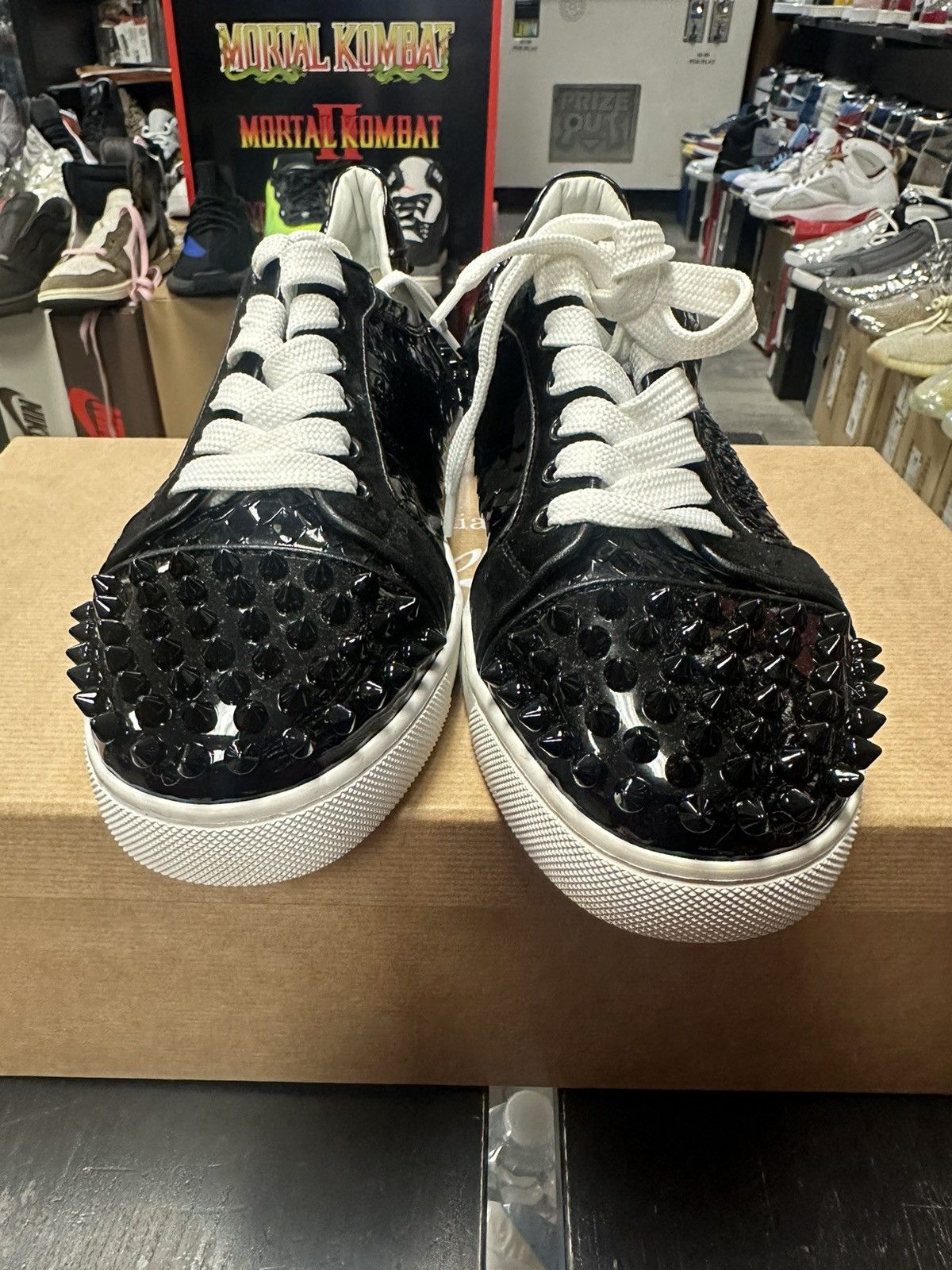 Christian Louboutin Christian Louboutin Black Embossed Patent Suede Vieira 2 Size US 6.5 / IT 36.5 - 1 Thumbnail