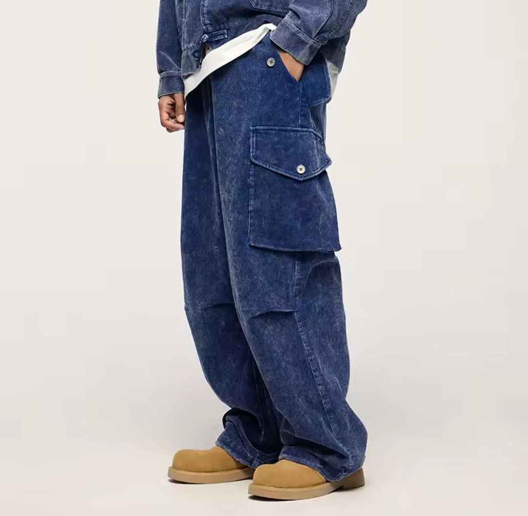 Japanese Brand × Vintage Heavy Duty Streetwear Washed Faded Vintage Cargo Size US 29 - 1 Thumbnail