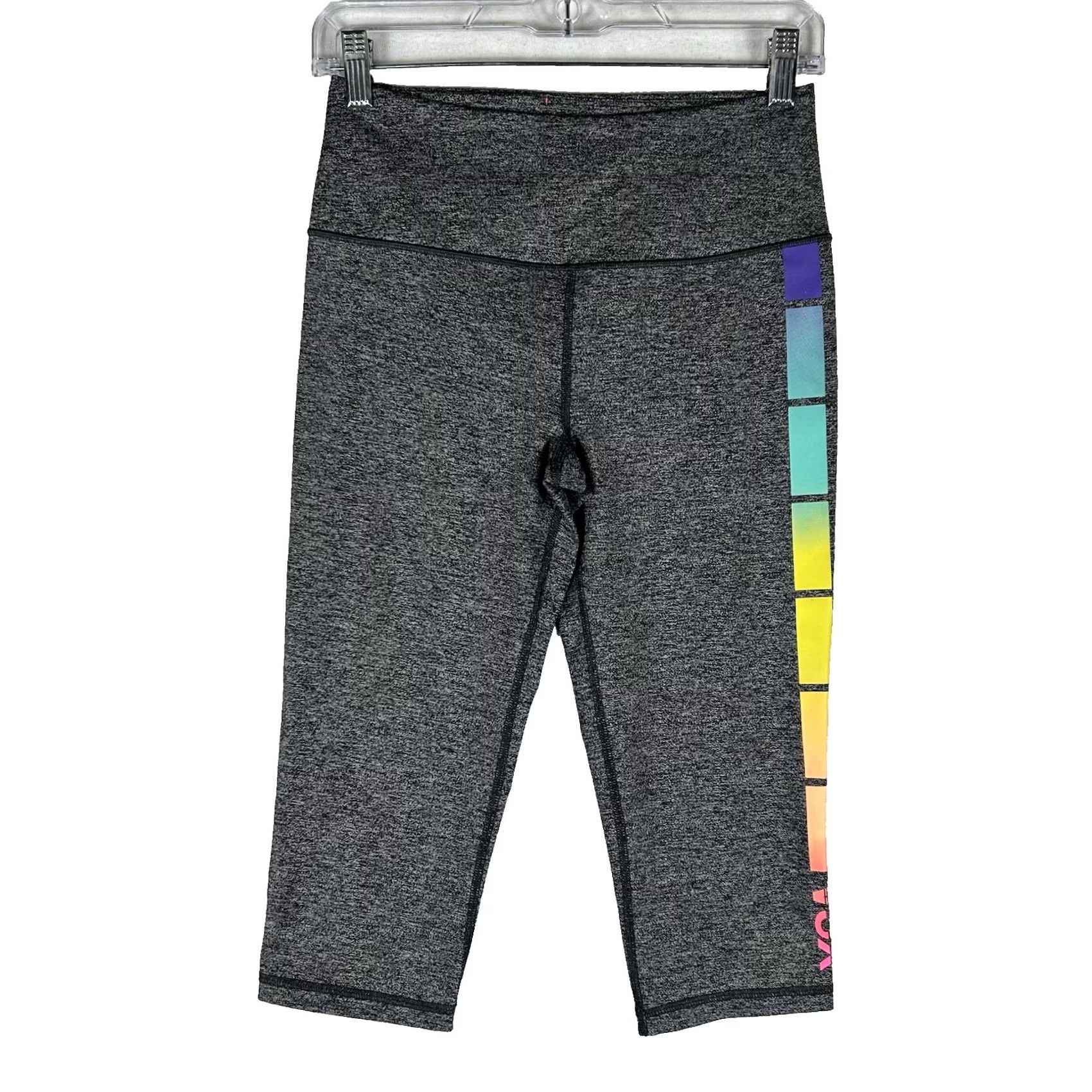 Victoria's Secret VSX Victoria’s Secret Sport Capri Leggings Womens Small Gray Drawstring Capri Sports Size 28" / US 6 / IT 42 - 2 Thumbnail