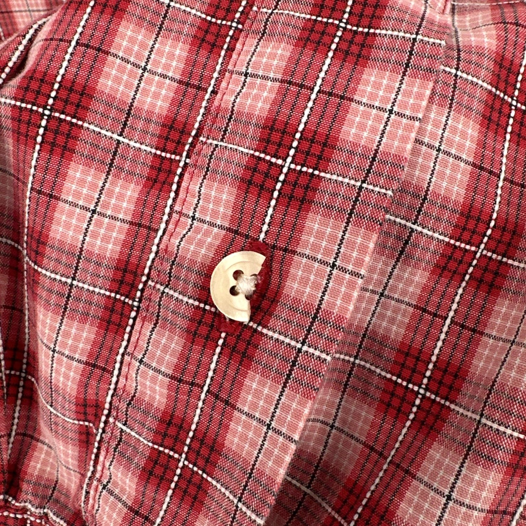 J.Crew VINTAGE J.CREW Shirt Mens Large Red Plaid Cotton Button-Down Oarsman Casual Size US L / EU 52-54 / 3 - 5 Thumbnail