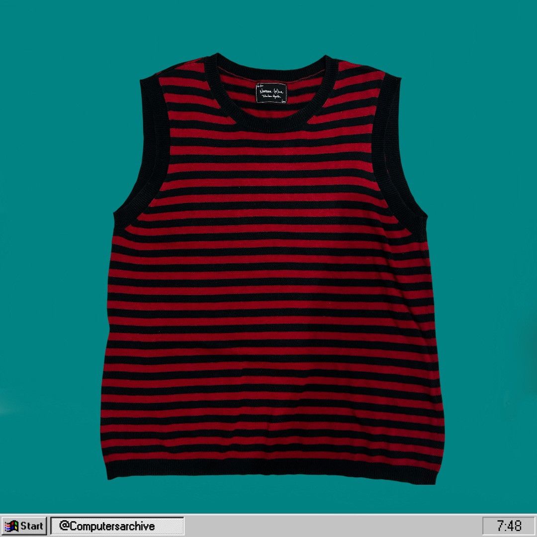 NUMBER (N)INE SS05 CASHMERE KURT COBAIN SLEEVLESS SWEATER