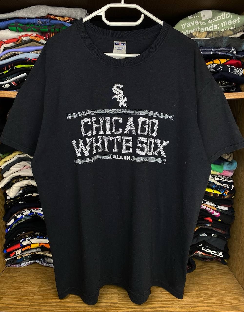 Jerzees Vintage Chicago White Sox 90s "All In" Graphic Tee Size US XL / EU 56 / 4 - 1 Thumbnail