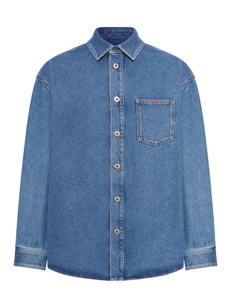 Loewe DENIM ANAGRAM OVERSHIRT Size US L / EU 52-54 / 3 - 1 Thumbnail