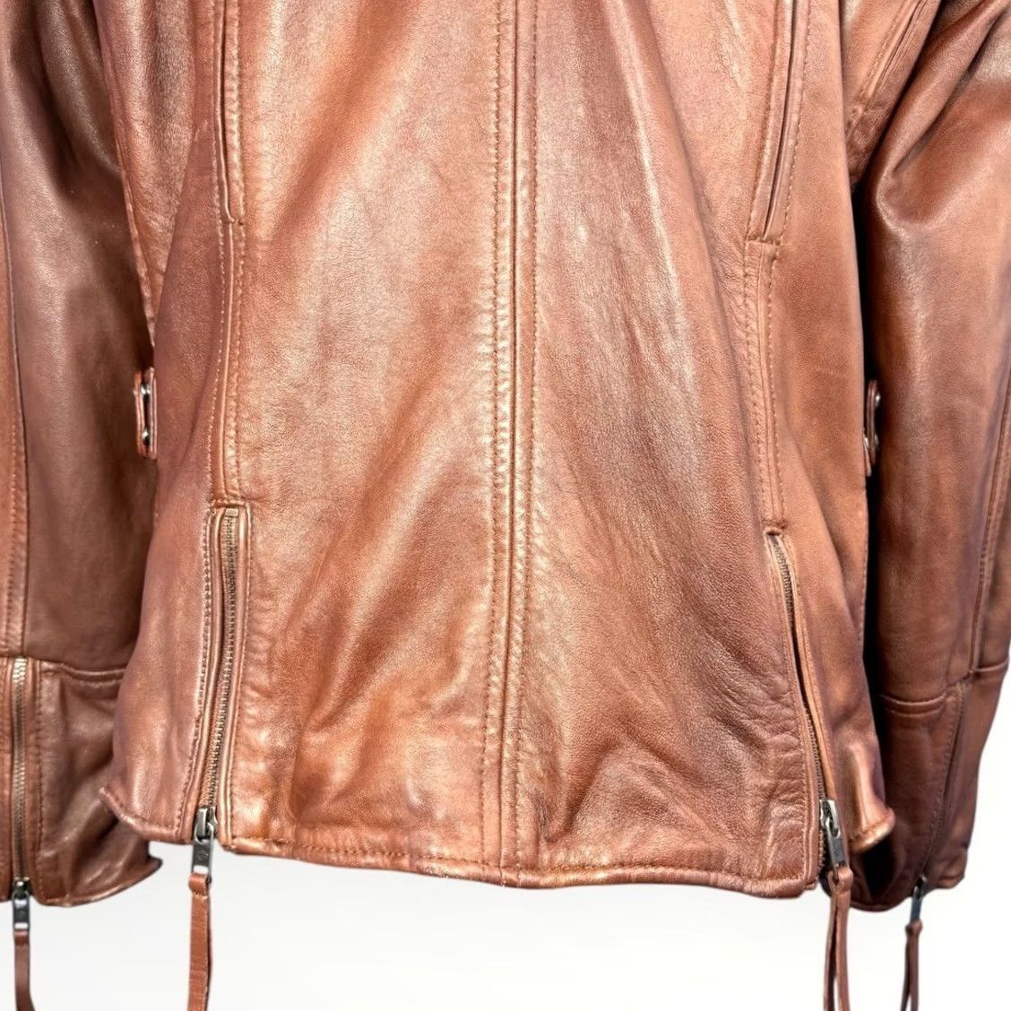 Harley Davidson VINTAGE Harley-Davidson Women's Uproot Genuine Sheepskin Leather Jacket Size XL Biker Size XL / US 12-14 / IT 48-50 - 7 Thumbnail