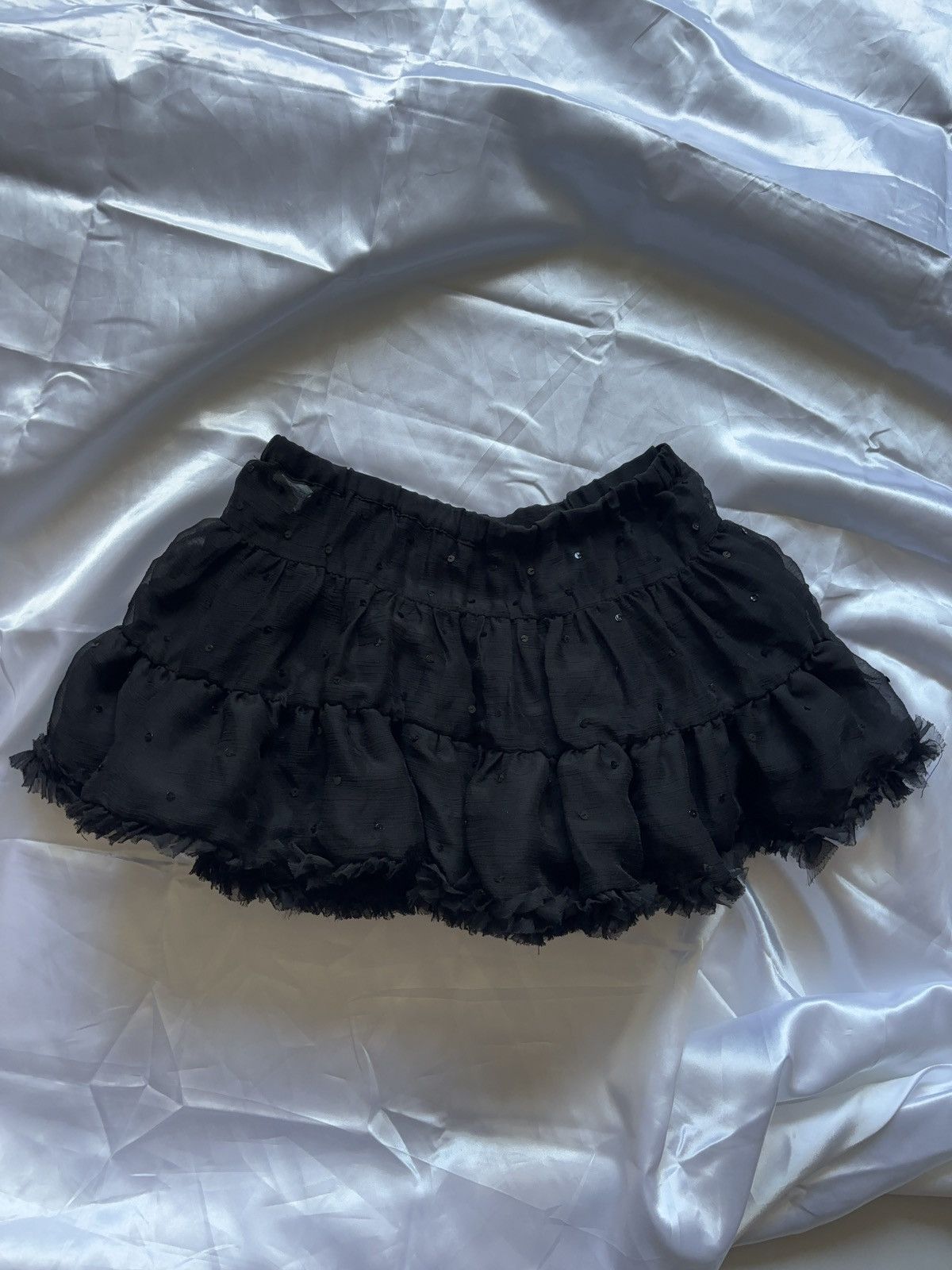 Japanese Brand Flared sexy micro mini vintage mesh skirt Size 26" / US 2 / IT 38 - 4 Thumbnail