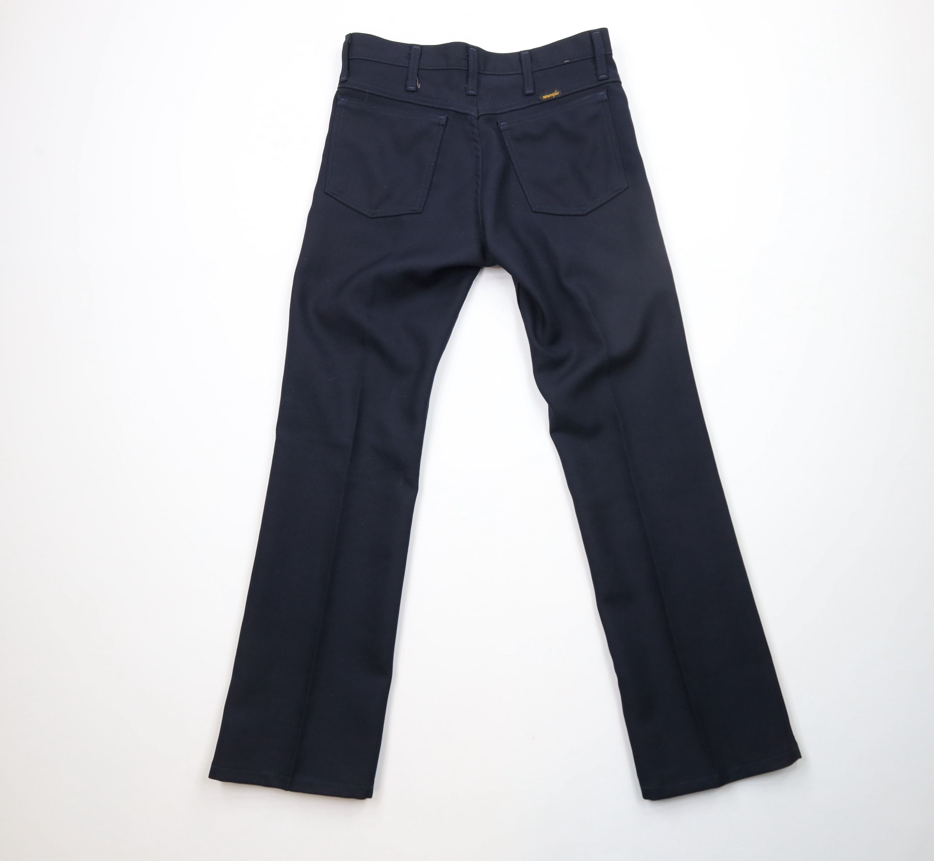 Vintage × Wrangler Vintage 90s Wrangler Flared Bootcut Chino Pants Navy Blue Size US 30 / EU 46 - 7 Thumbnail
