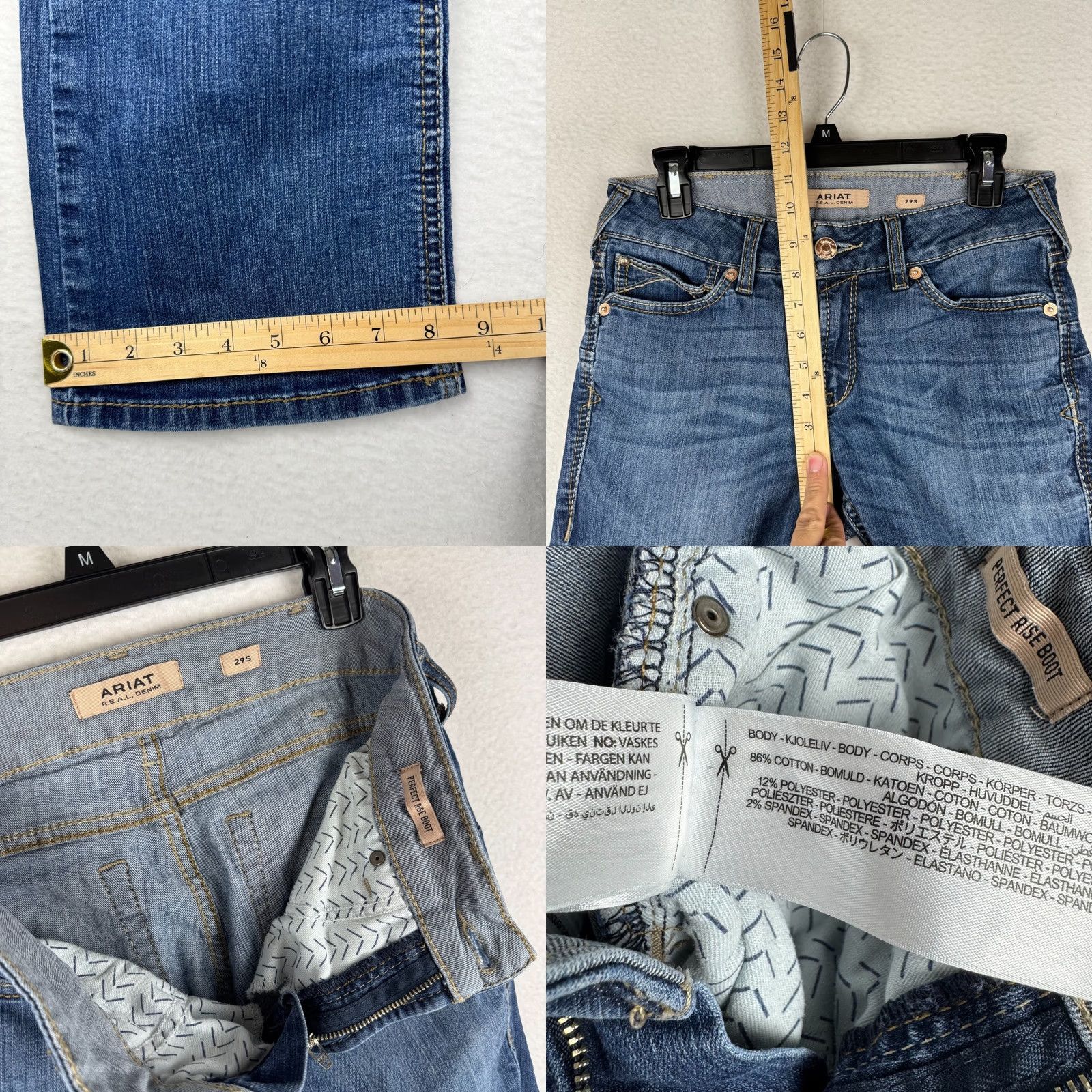 Ariat Ariat Jeans Women 29x30 Stretch Bootcut Denim 5-Pocket Blue Regular M/Wovens Size 29" - 8 Thumbnail