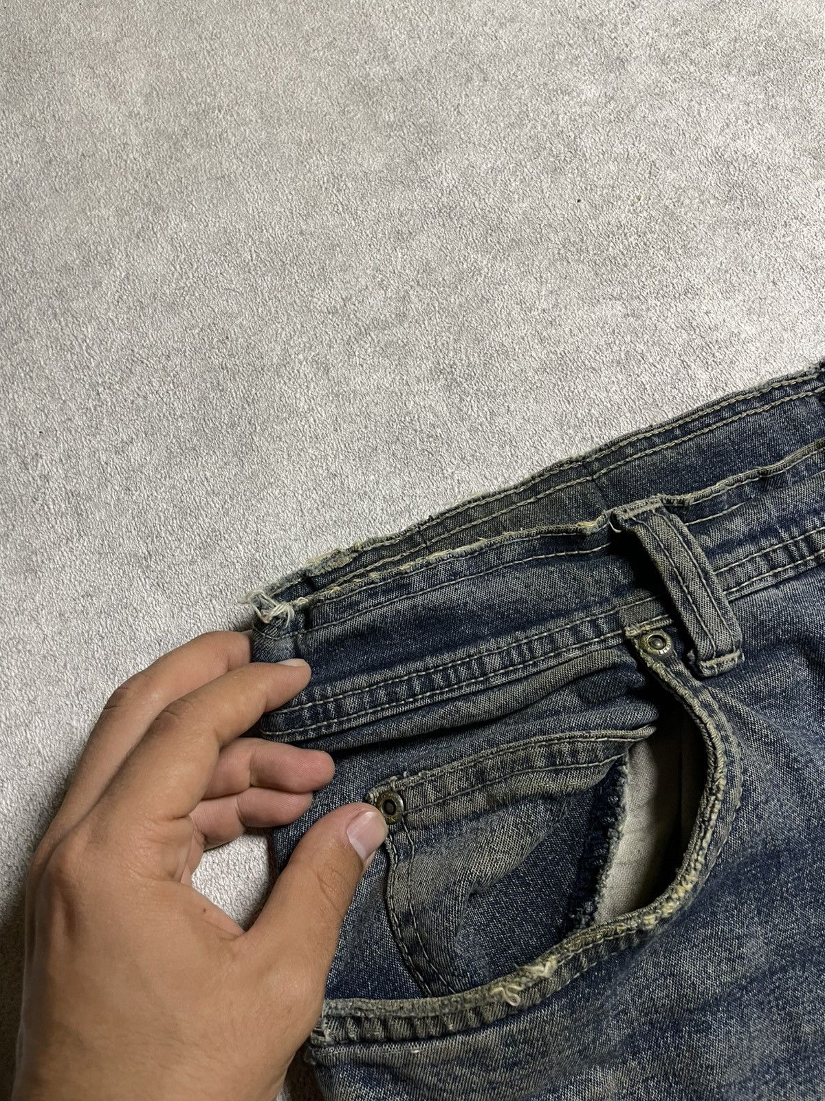 If Six Was Nine × Le Grande Bleu (L.G.B.) × Tornado Mart Distressed Work Denim Angelo Litric Cut & Burn IfSixWasNine Size US 32 / EU 48 - 9 Thumbnail