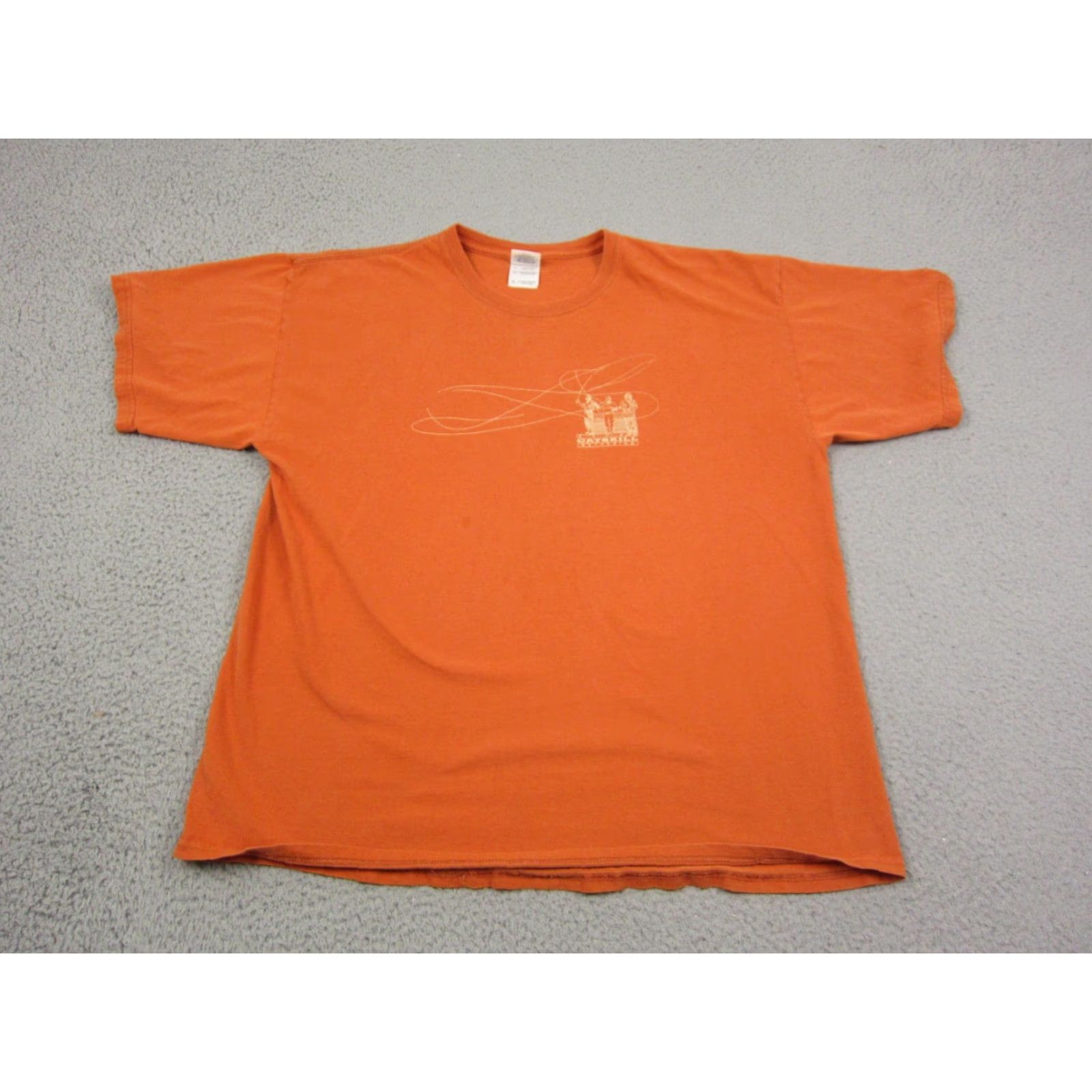 Gildan Vintage Fly Fishing Shirt Womens XL Orange Catskills 90s Gatherin g - Gildan Cotton Crew Neck Short Sleeve T-Shirt Men Size XL / US 12-14 / IT 48-50 - 2 Thumbnail