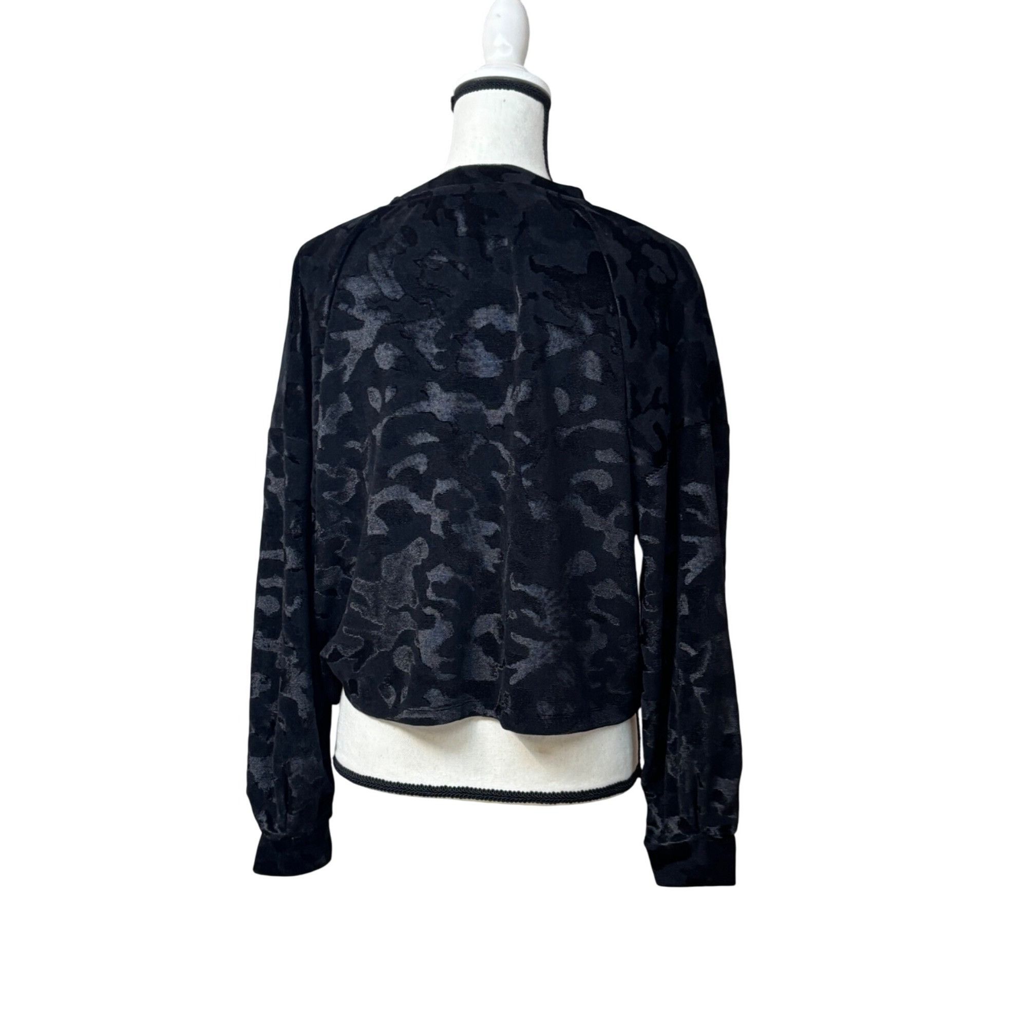 Other Freshman Womens Juniors Burnout Pattern Cropped Pullover Sw Size M / US 6-8 / IT 42-44 - 4 Thumbnail