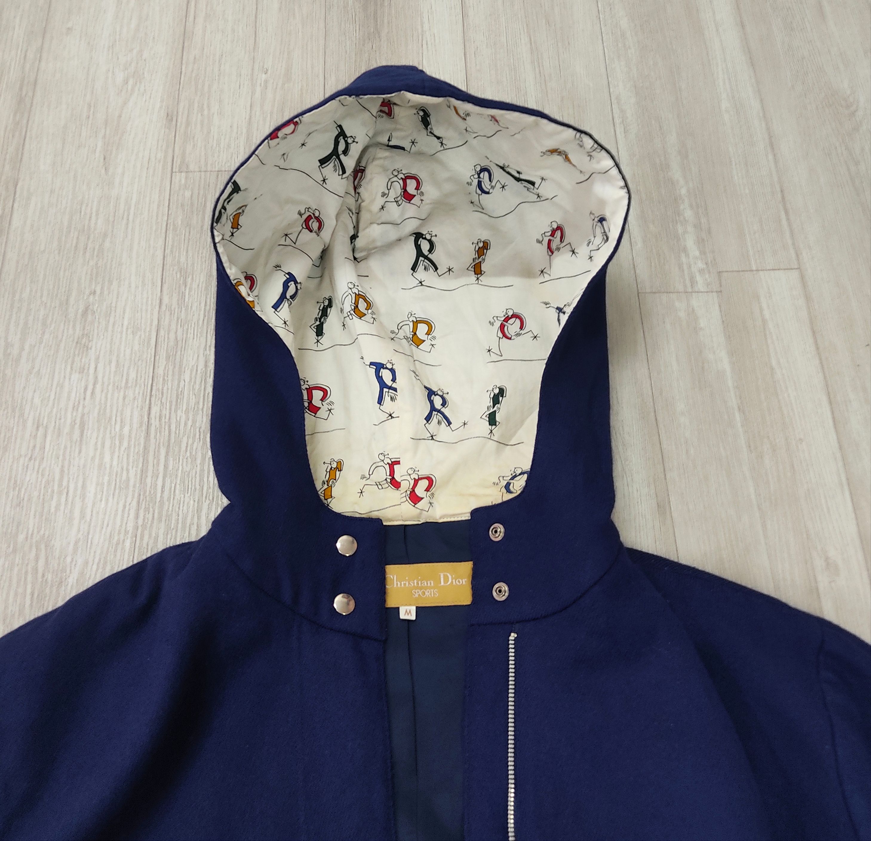 Christian Dior Monsieur Vintage CHRISTIAN DIOR SPORTS Wool Hooded Jacket Size US M / EU 48-50 / 2 - 5 Thumbnail