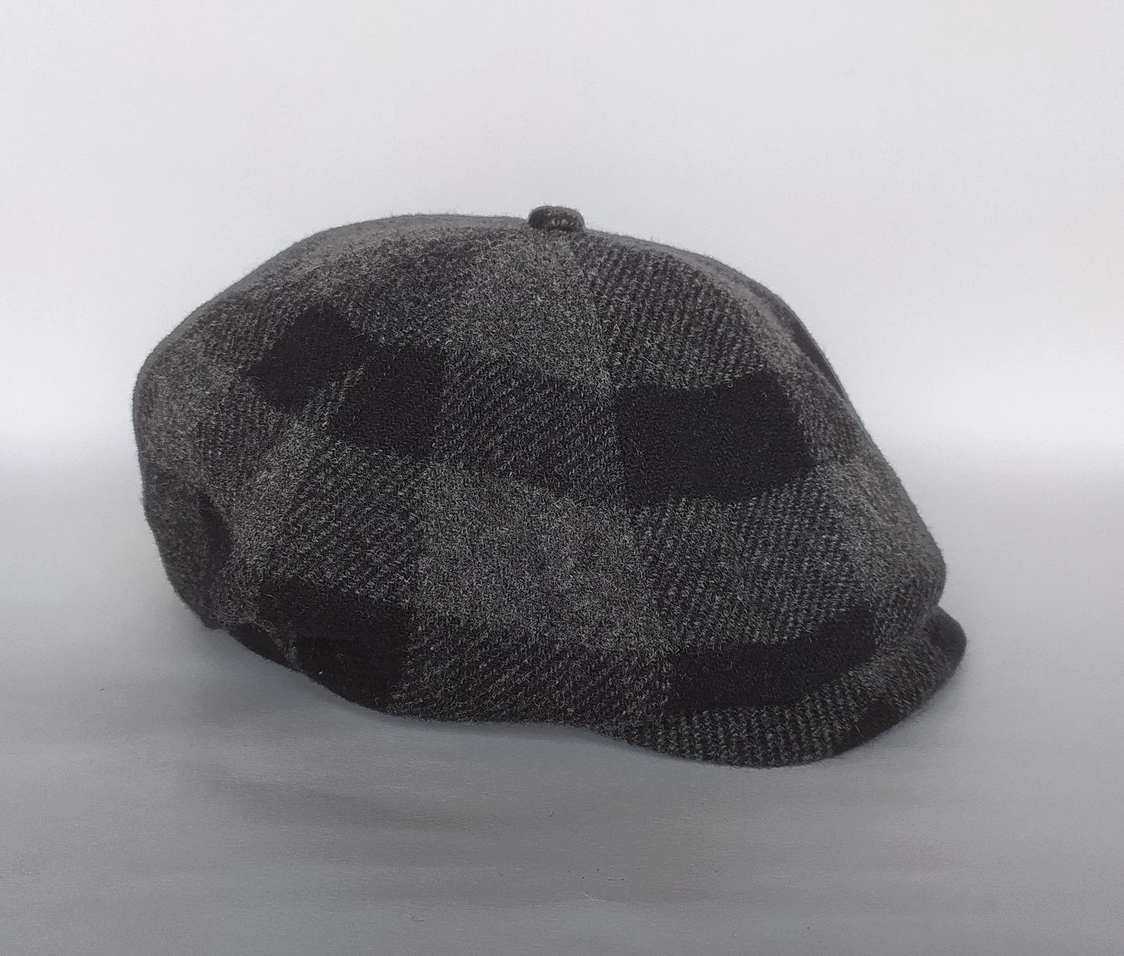 DOUBLE RL Plaid Wool Twill Newsboy Cap T/3022