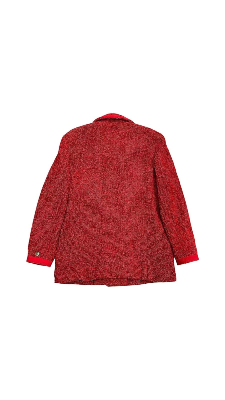 Chanel Chanel 97A Red Tweed Wool Jacket Size M / US 6-8 / IT 42-44 - 2 Thumbnail