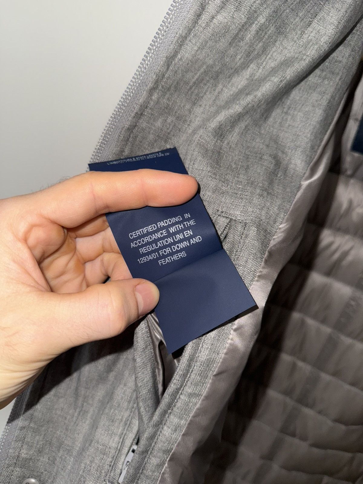 Herno Herno Down Jacket Grey Quilted Wool 2 giacco linen shell men Size US S / EU 44-46 / 1 - 8 Thumbnail
