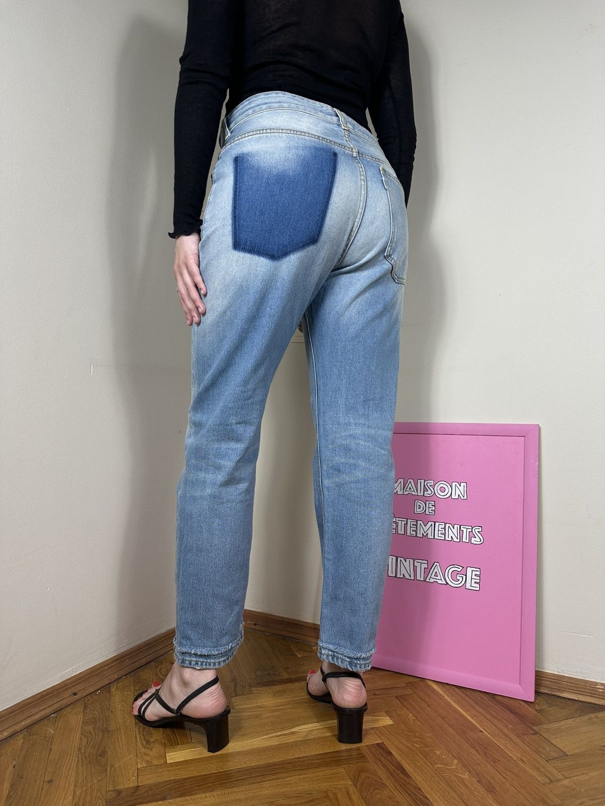 Haikure Haikure Tokyo Slim Crop Roki Denim Used Pocket Pants Jeans Size 32" / US 10 / IT 46 - 4 Thumbnail