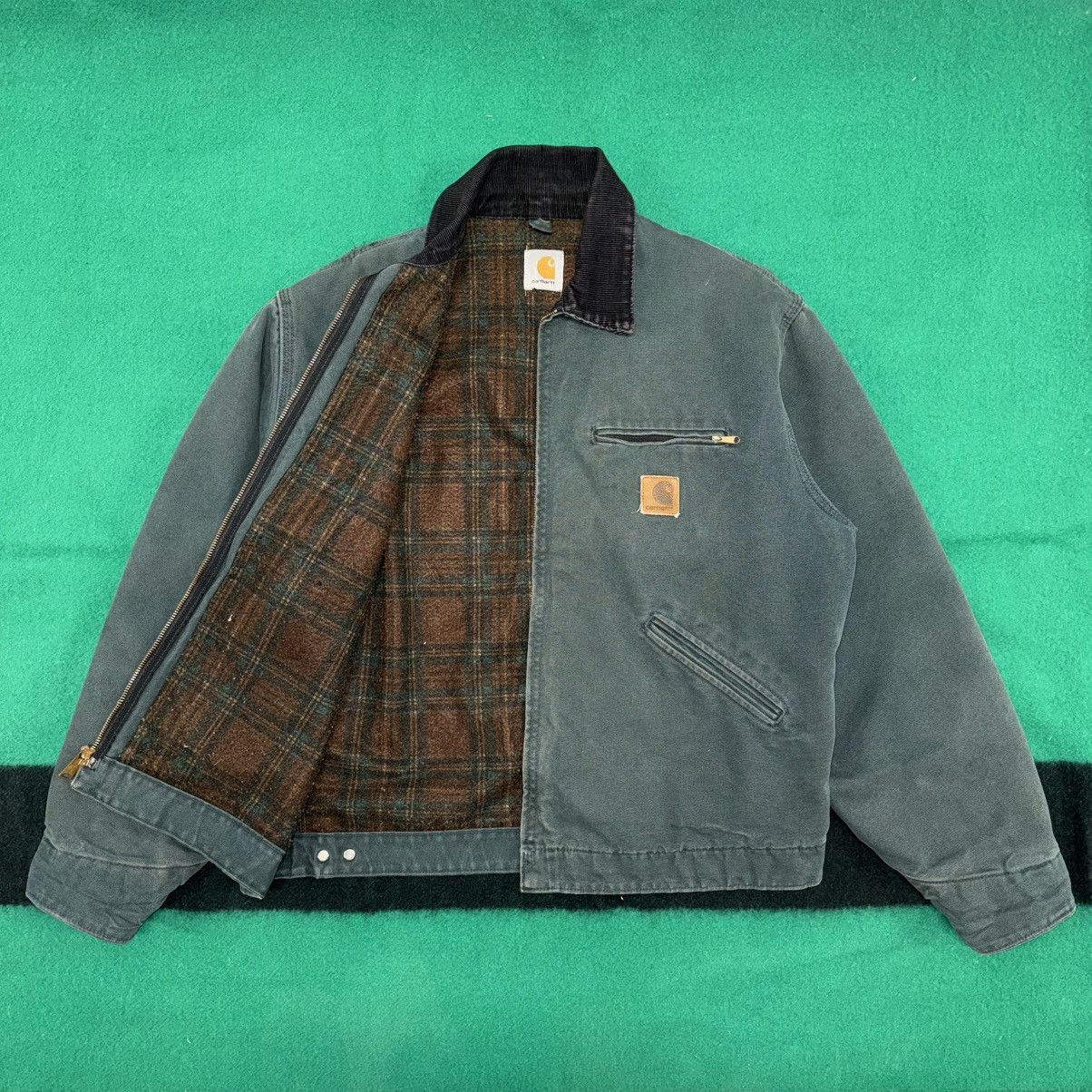 Carhartt RARE VTG 90s Hunter Green Carhartt Detroit Jacket J43 HTG Size US L / EU 52-54 / 3 - 1 Thumbnail