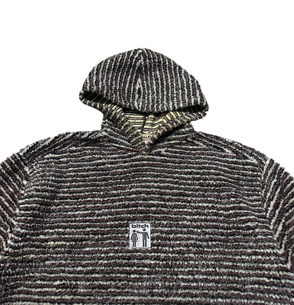 Vintage × Welcome Skateboards Bitch skateboard fleece striped pullover hoodie Size US L / EU 52-54 / 3 - 2 Thumbnail
