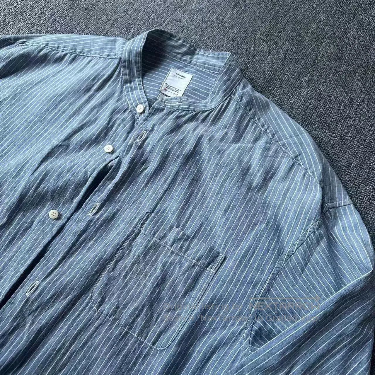 Visvim visvim Blue White Striped Chambray Shirt. Size US L / EU 52-54 / 3 - 2 Thumbnail