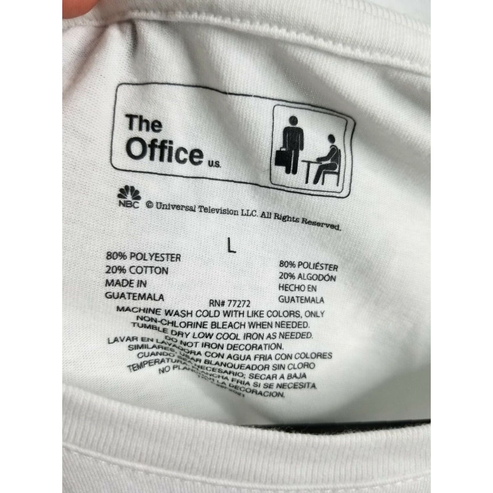 Vintage Womens The Office Tee Shirt Crew Neck Short Sleeve Cotton Blend White Oversized Boxy Print Graphic Cast Top L Size L / US 10 / IT 46 - 3 Thumbnail