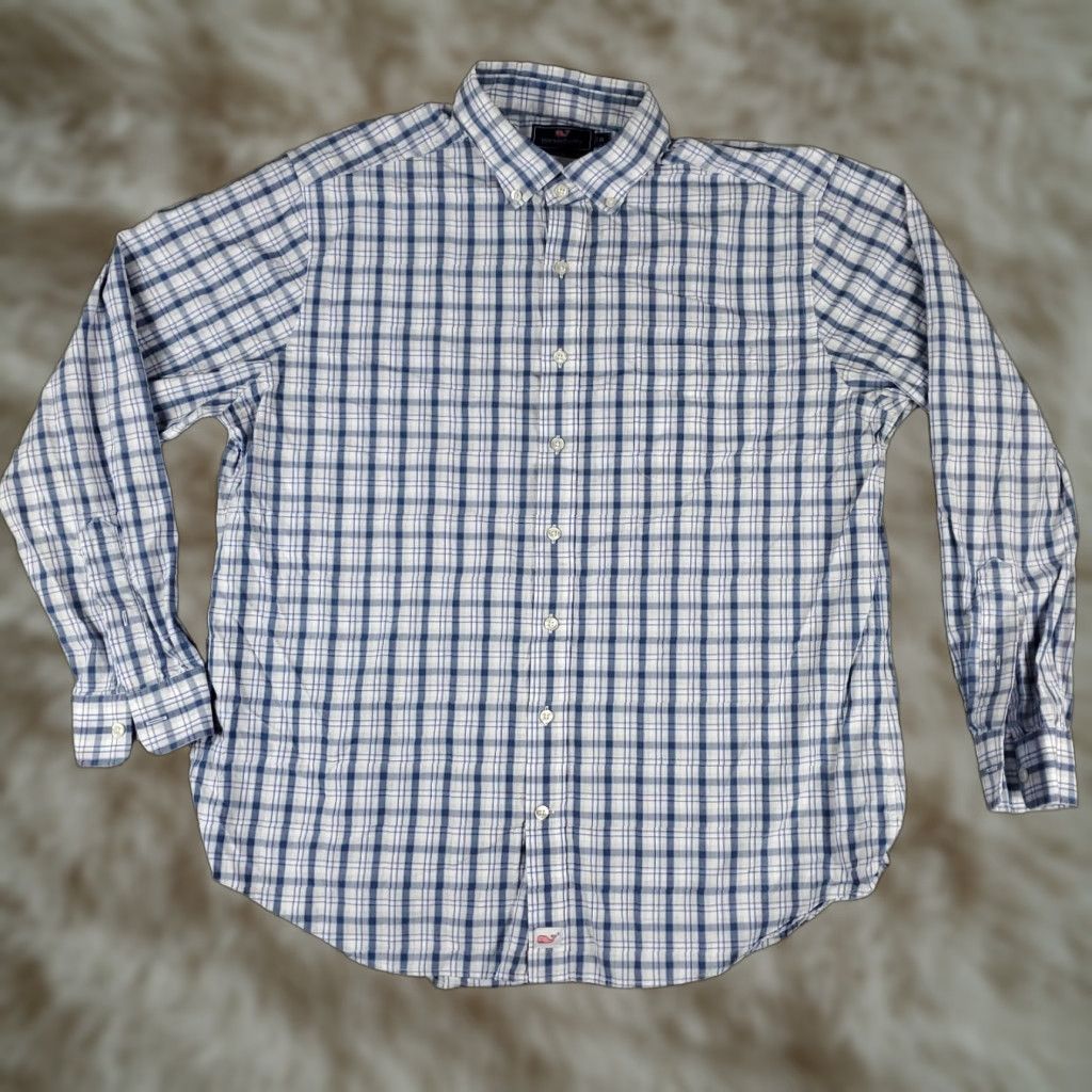 Vineyard Vines VINEYARD VINES Plaid Button-Up Shirt Mens Size XL Blue Long Sleeve Casual Preppy Size US XL / EU 56 / 4 - 1 Thumbnail