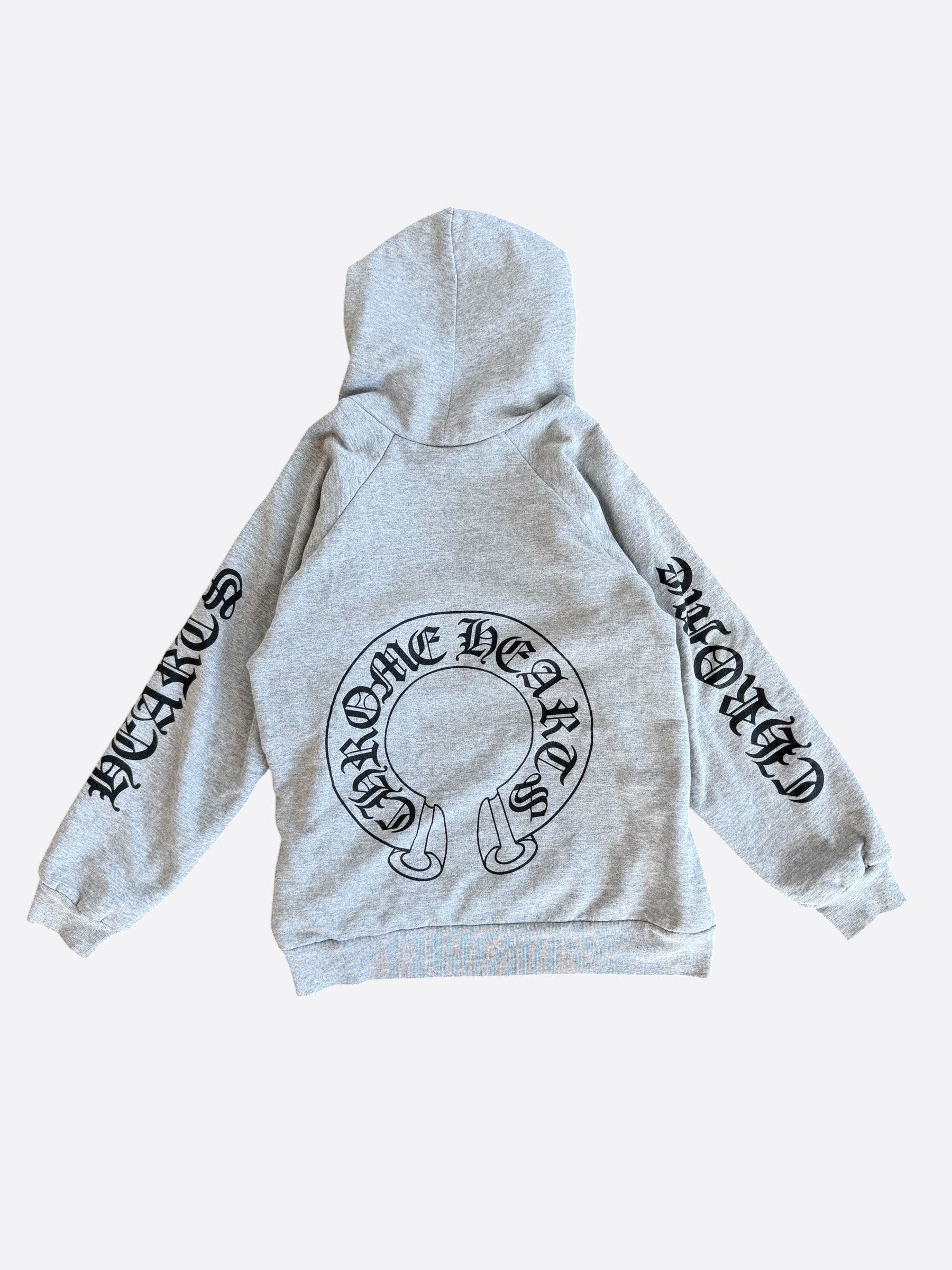 Chrome Hearts Chrome Hearts Grey & Black Horseshoe Logo Thermal Hoodie Size US M / EU 48-50 / 2 - 1 Thumbnail