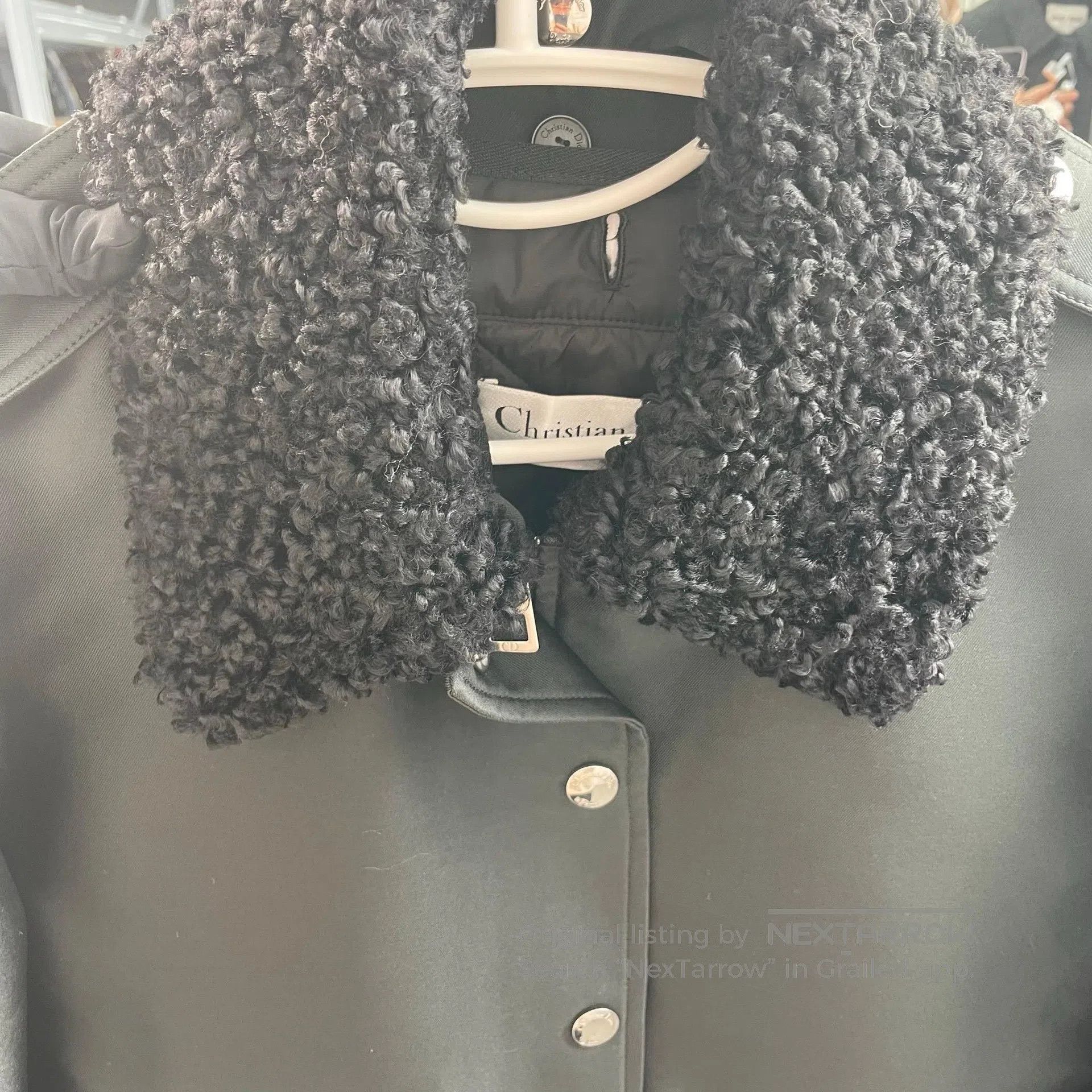 Dior Dior Black Two-Piece Workwear Cotton Coat with Faux Fur Co Size XS / US 0-2 / IT 36-38 - 5 Thumbnail
