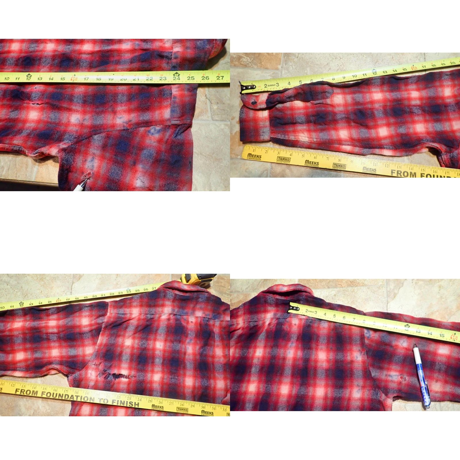 Pendleton VINTAGE Pendleton SHIRT M USA 60's shadow plaid ombré distressed wool 60s USA Shadow Plaid Size US M / EU 48-50 / 2 - 10 Thumbnail