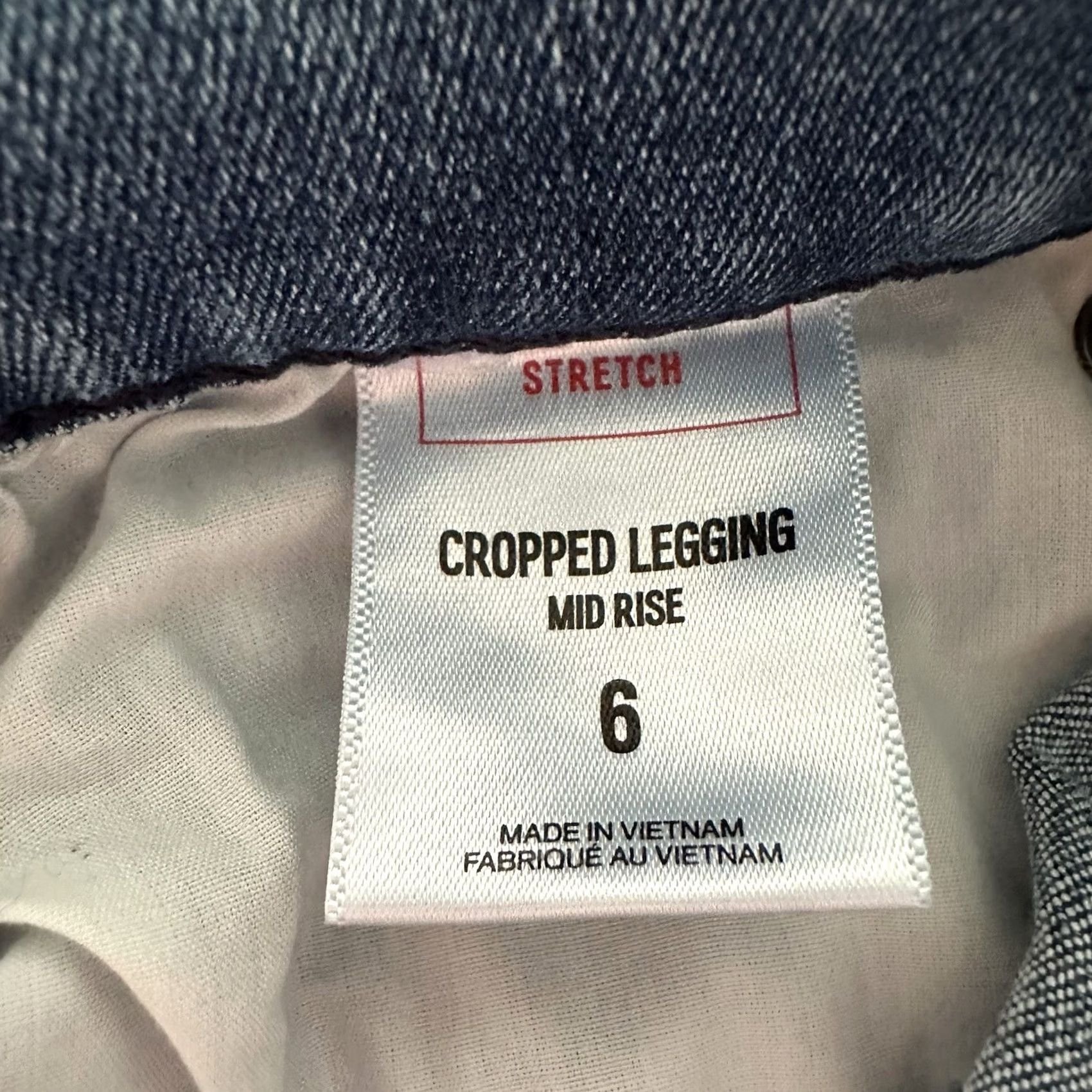 Express Express Jeans Womens 6 Cropped Mid Rise Stretch Denim 28x26 Blue Slim 5-Pocket Jeans Size 28" / US 6 / IT 42 - 6 Thumbnail