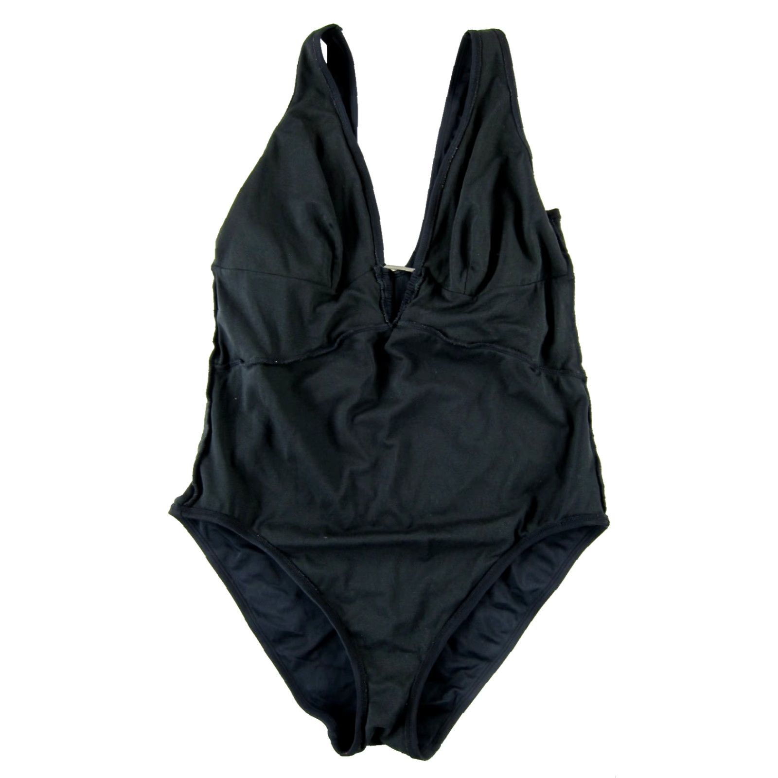 Vintage Adore Me Classic Black Silver V-Neck Slimming One Piece Swimsuit Women Size 1X Size ONE SIZE - 5 Thumbnail