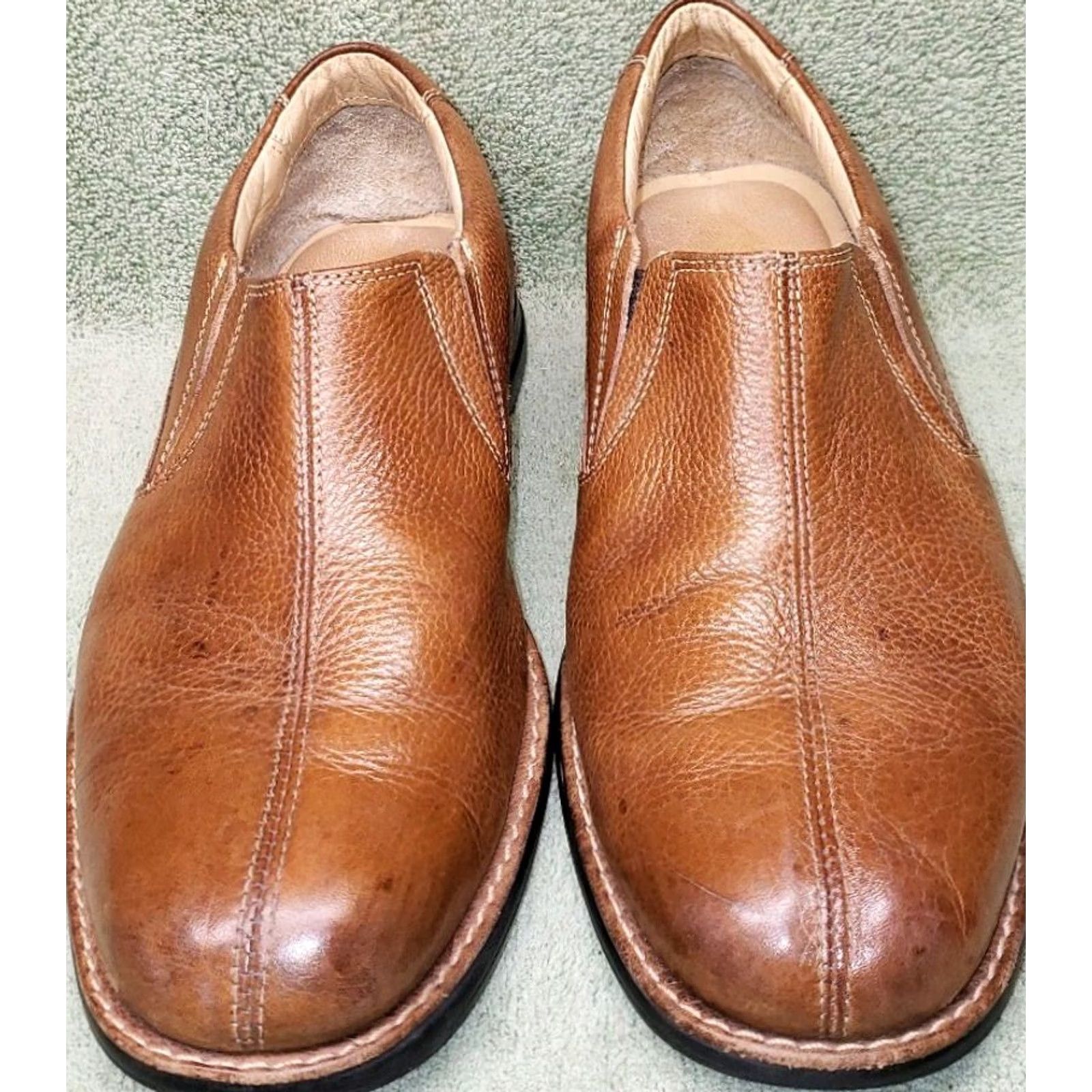 Johnston & Murphy Johnston & Murphy Men's Casual Loafers Size 10M Light Brown Smooth Toe Brown Loafer M Arch Support Cushioned Casual Shoes Size US 10 / EU 43 - 3 Thumbnail