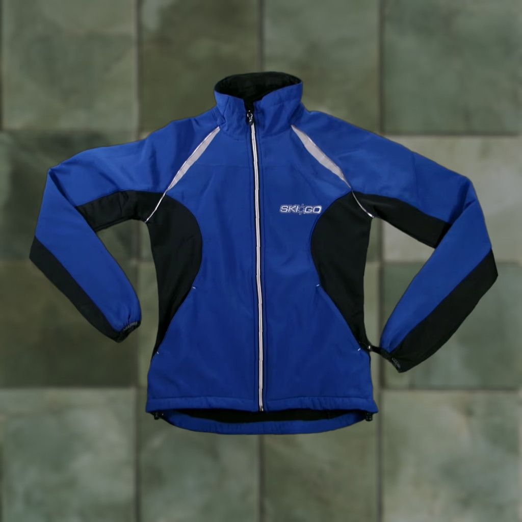 Vintage Skigo Jacket Womens XS Blue Technical Ski Softshell Full Zip Pockets Reflective Elastic Cuffs Adjustable Hem Size XS / US 0-2 / IT 36-38 - 1 Thumbnail