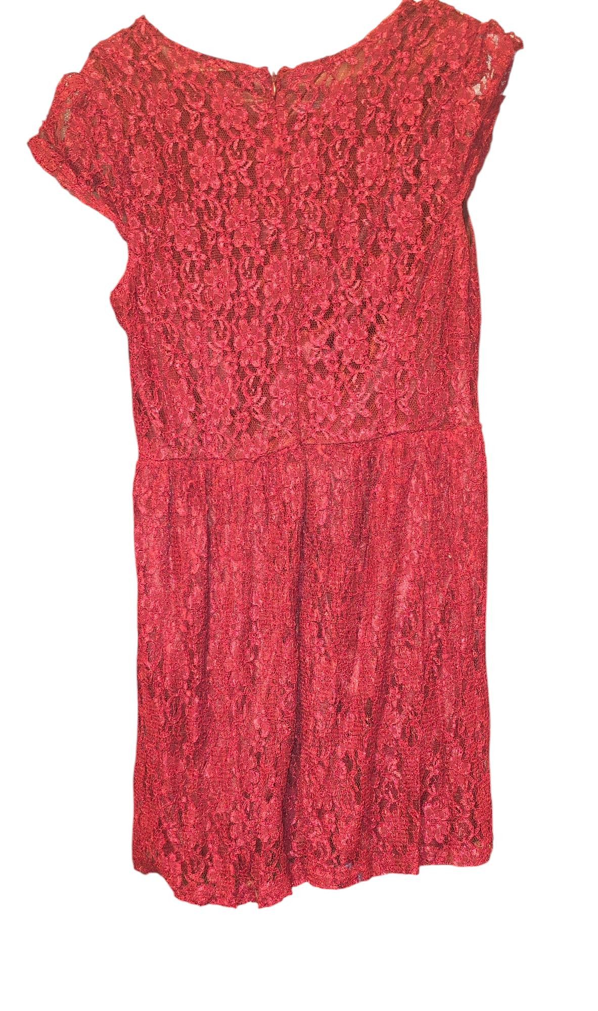 Forever 21 Forever 21 Lace Dress - Burgundy - Size L Size L / US 10 / IT 46 - 2 Thumbnail
