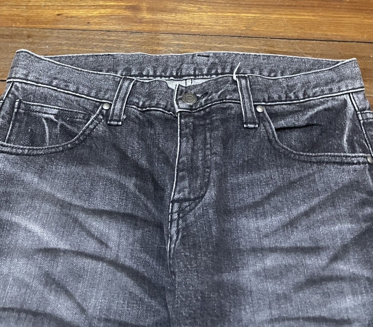 If Six Was Nine Rare Vintage Japanese Brand Tornado Mart Flared Jeans 1990s Size US 33 - 3 Thumbnail