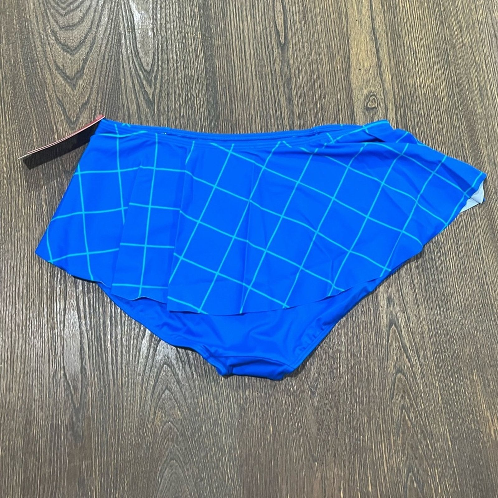 Spanx NWT Spanx Flirty Skirted Swim Bikini BottomBlue Geo Size 12 Size ONE SIZE - 2 Thumbnail