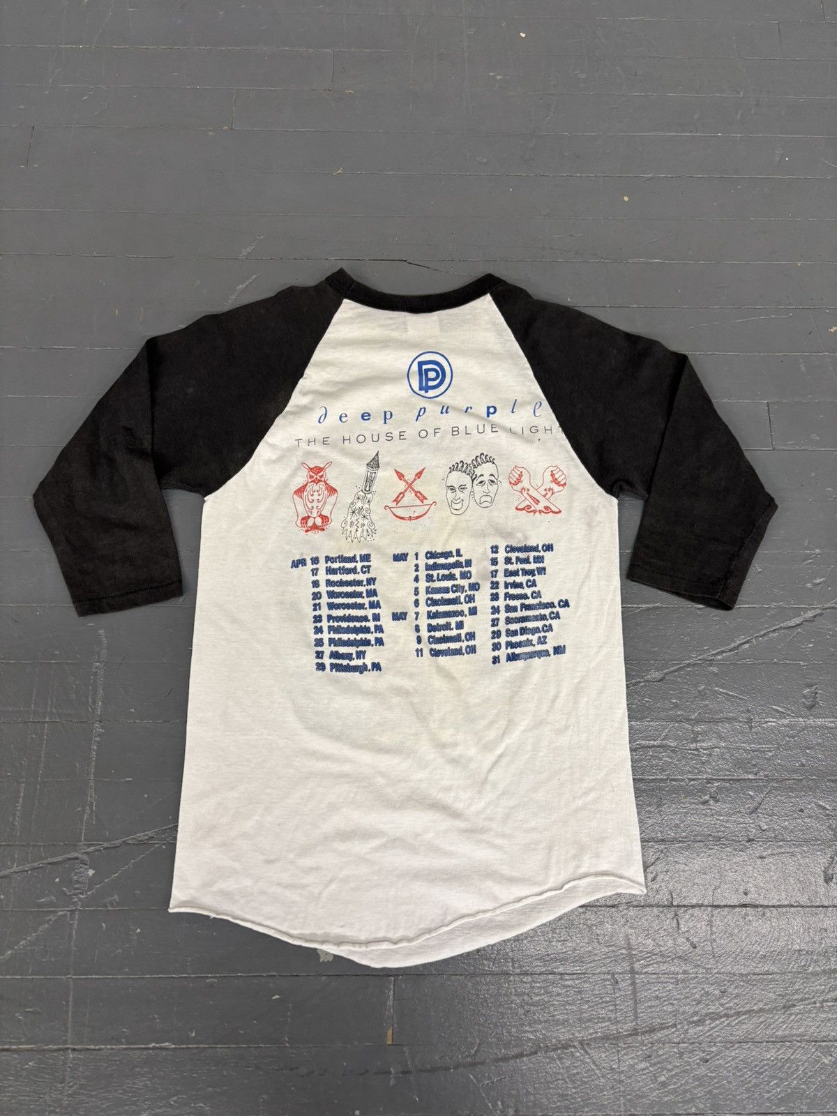 Band Tees × Vintage Vintage 1987 Deep purple the house of blue lights tee Size US L / EU 52-54 / 3 - 2 Thumbnail