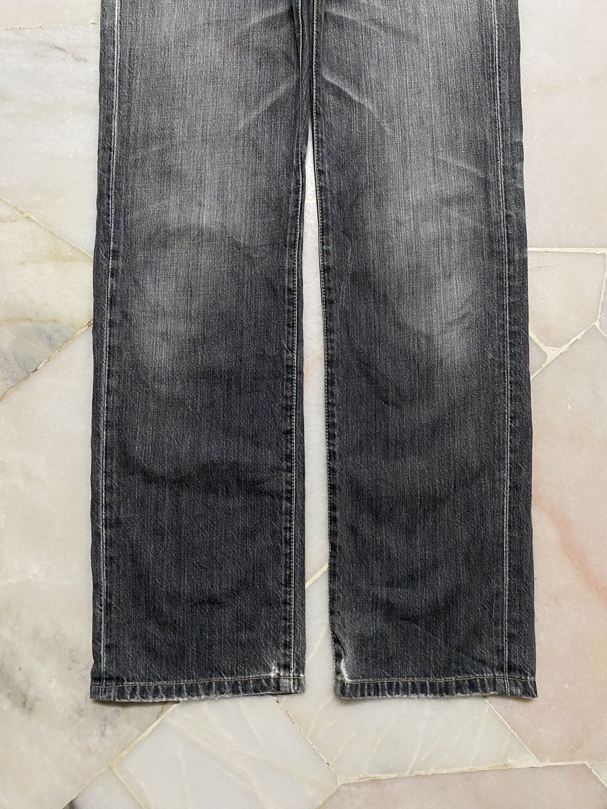 If Six Was Nine × Japanese Brand 💥Baggy 90s Uniqlo S002 Mudwash Faded Distress thrashed Jean Size US 29 - 7 Thumbnail