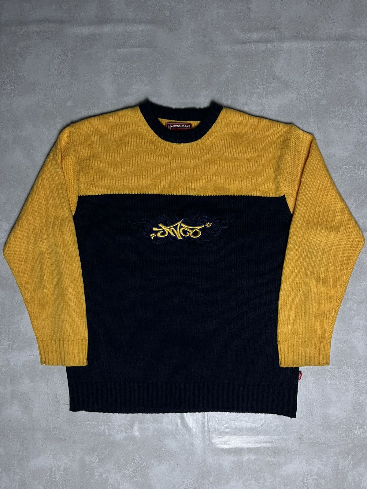 JNCO Y2K Rare JNCO Embroidered Knit Pull Over Sweater Size US M / EU 48-50 / 2 - 1 Thumbnail