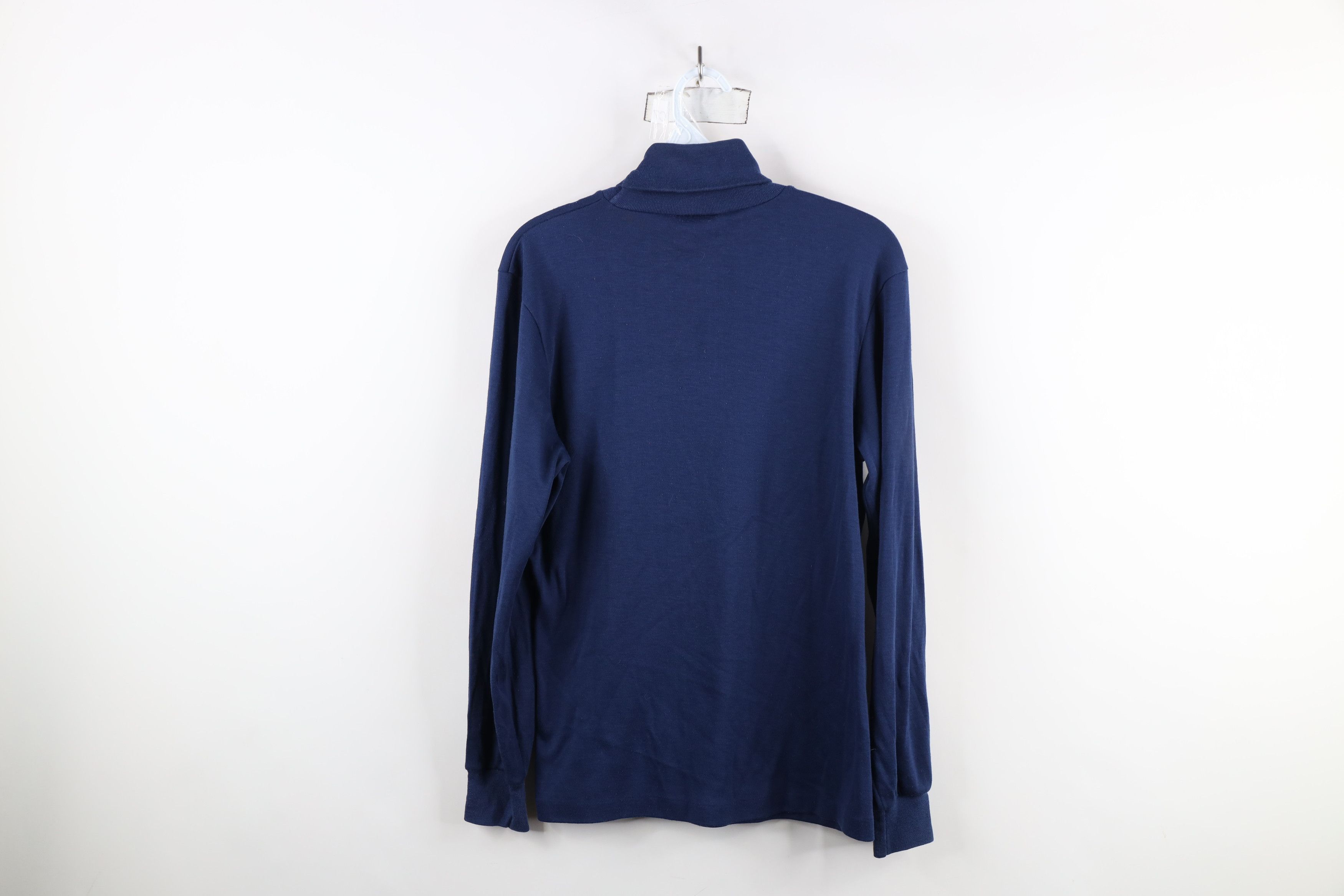 Vintage Vintage 70s Streetwear Knit Turtleneck T-Shirt Blue USA Size US S / EU 44-46 / 1 - 9 Thumbnail