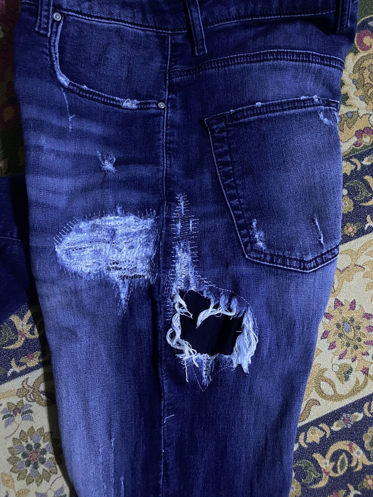 Diesel 🔥RARE🔥🔥DIESEL Slim Fit Distressed Denim Jeans Size US 27 - 3 Thumbnail
