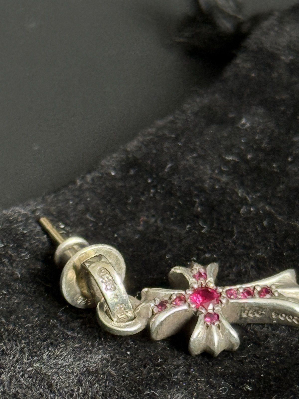 Chrome Hearts Chrome Hearts Pave Factory Ruby Set Babyfat Earring Drop Size ONE SIZE - 10 Thumbnail