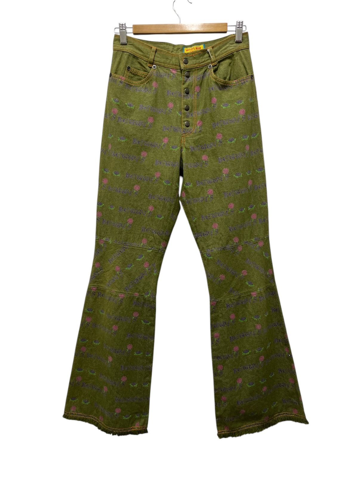 Vintage Bettys Blue Shinji Abe Japan Bootcut Flared Pants