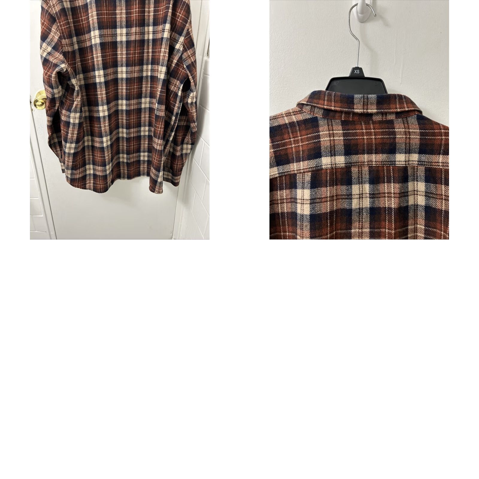 Flag & Anthem Flag & Anthem Flannel Shirt Mens 2XL Burgundy Plaid Button-Down L/S Mulitcolor Casual Workwear Rugged Flag Theme Size US XXL / EU 58 / 5 - 9 Thumbnail