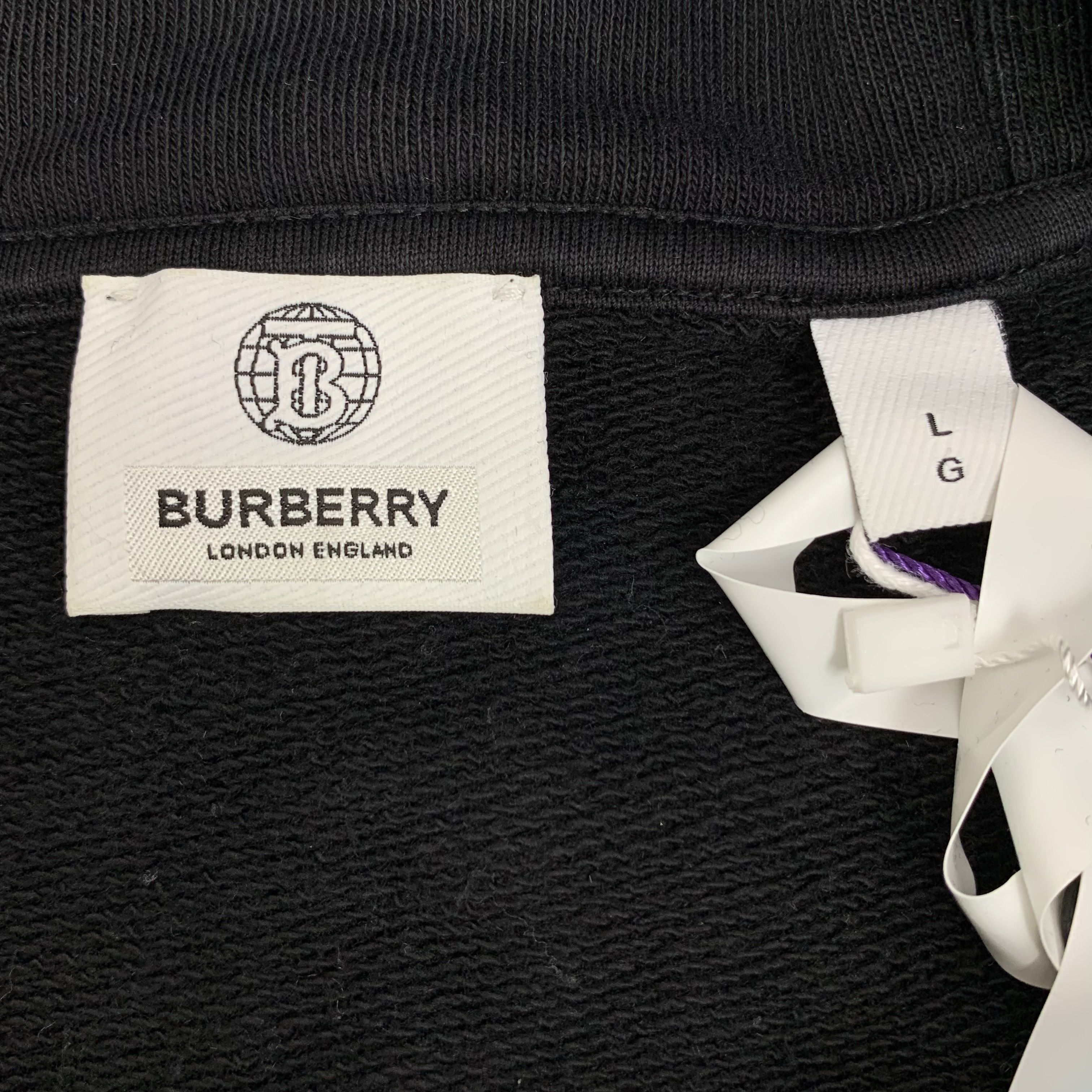 Burberry Burberry Letter Print Hoodie Black (L) Size US L / EU 52-54 / 3 - 5 Thumbnail