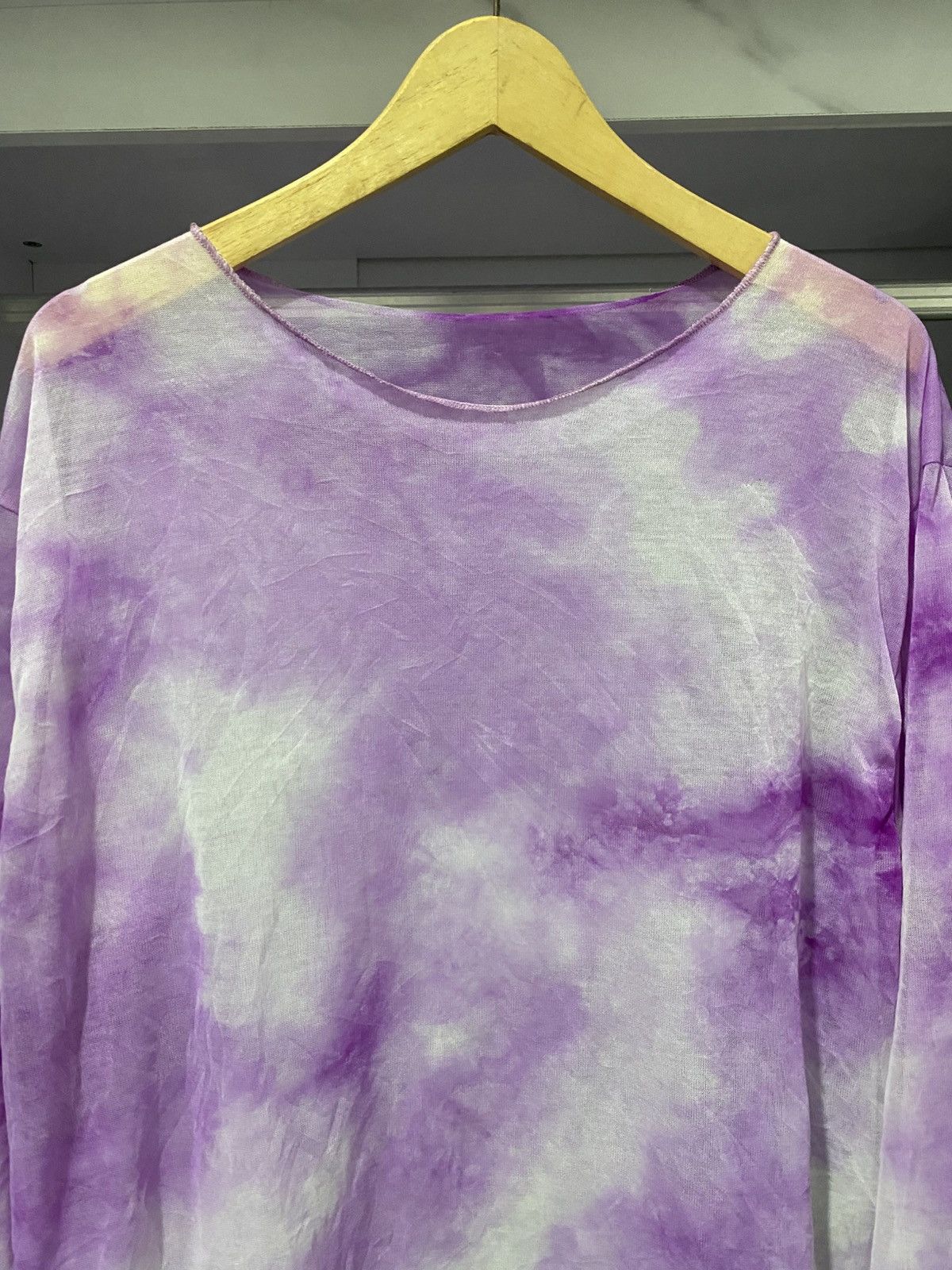 Yohji Yamamoto 🖤BLACKFRIDAY🖤 Meshtop Purple Dyed yohji issey styled Size US L / EU 52-54 / 3 - 2 Thumbnail