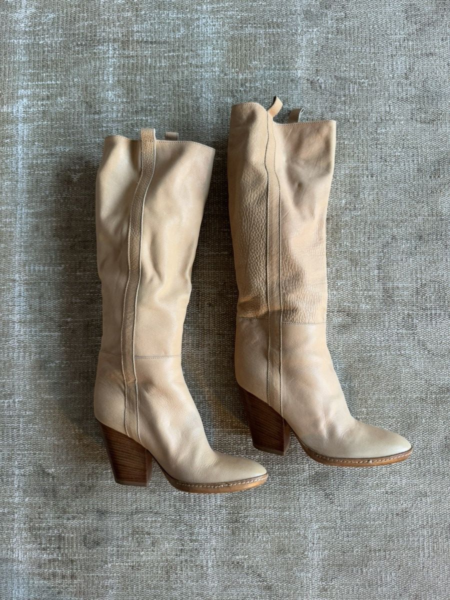 A.F. Vandevorst Rare A.F. Vandevorst tan/nude leather heeled boots sz 37 Size US 7 / IT 37 - 2 Thumbnail