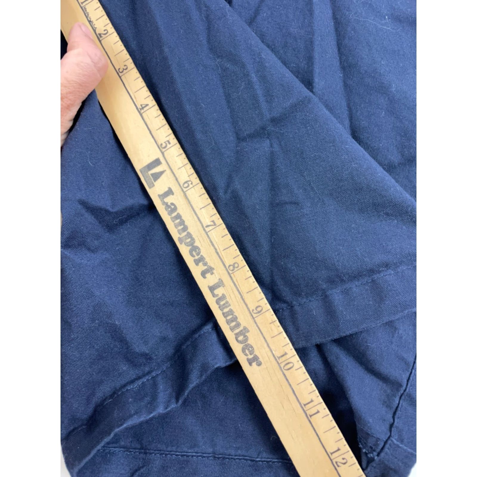 Essentials Amazon Essentials Shorts Men's 10 Navy Blue Mid Rise Flat Front Bermuda Charcoal? No, Blue. Size US 33 - 5 Thumbnail