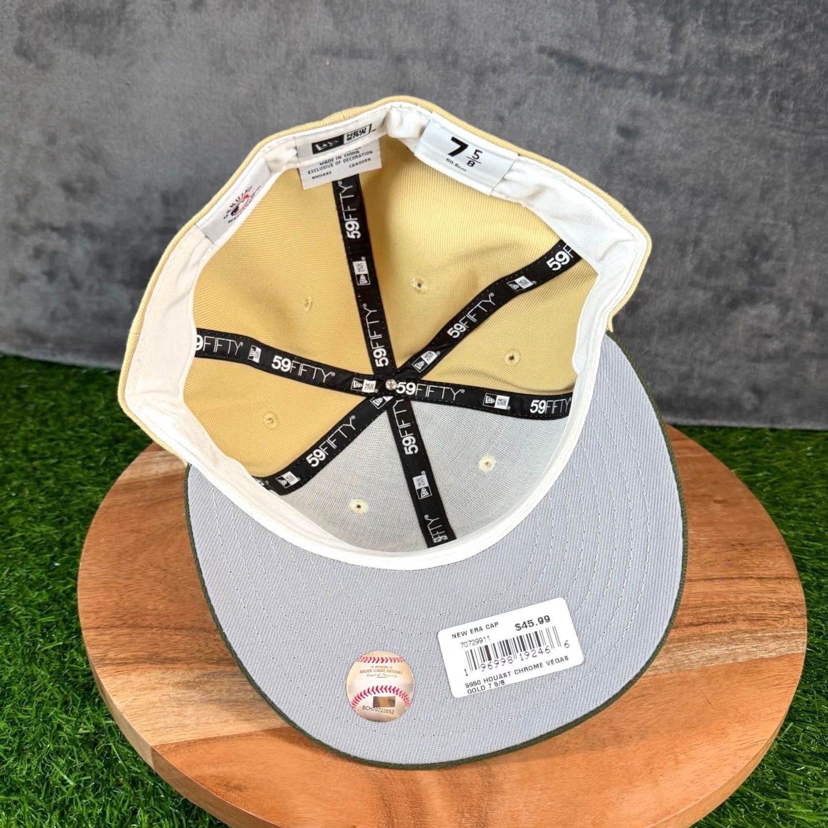 New Era New Era Houston Astros 59FIFTY Fitted Hat Mens 7 5/8 Gold Chrome Vegas Gold NWT Size ONE SIZE - 6 Thumbnail